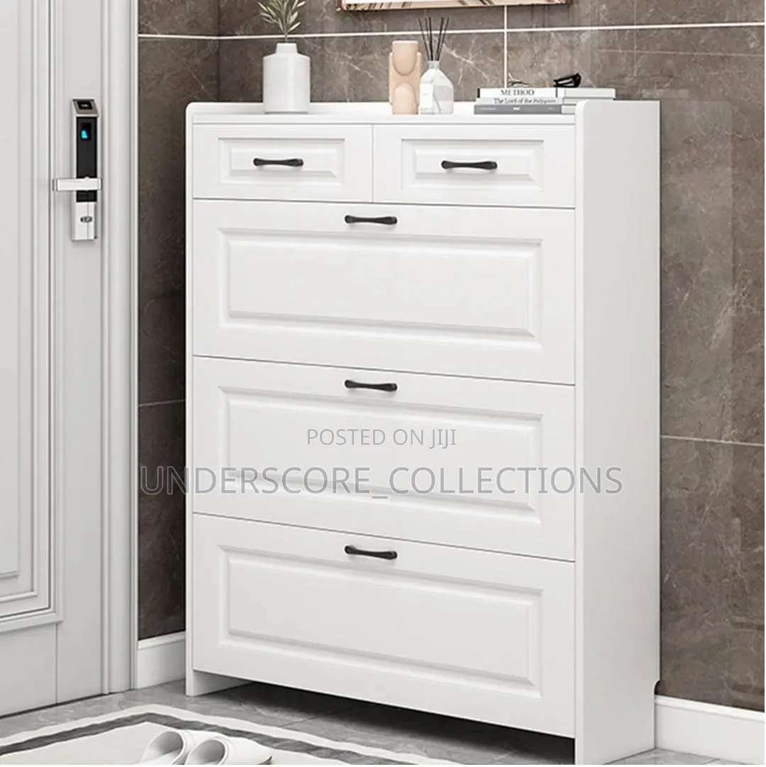 White Narrow Shoe Organizer