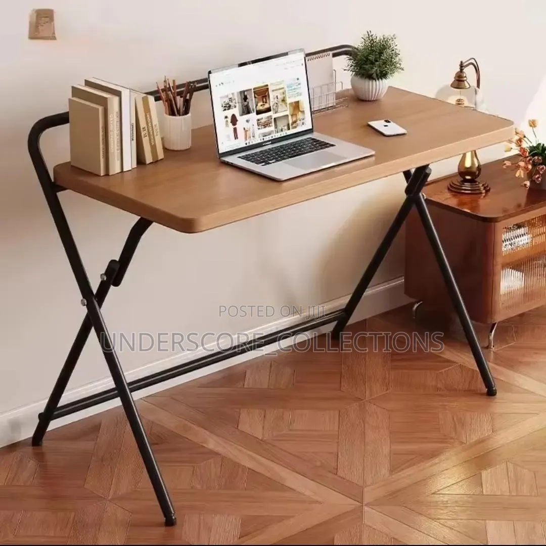 Portable Folding Table,Home Large Office Table With Metal Frame