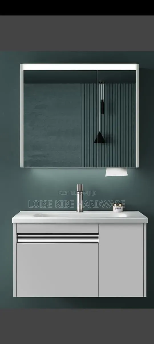White And Black Vanity Cabinet Available