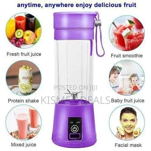 Portable Blender Juicer USB Rechargeable Lightweight Travel-Friendly