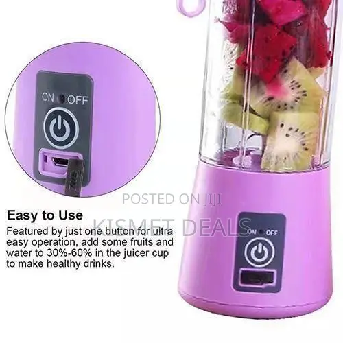 Portable Blender Juicer USB Rechargeable Lightweight Travel-Friendly