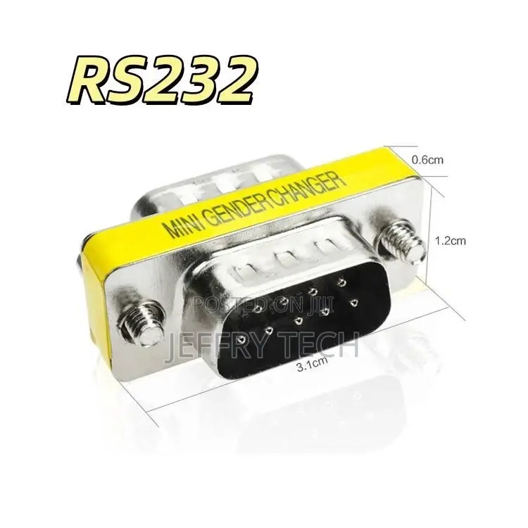 Db9 9 Pin Male to Female Serial Rs232 Adapter Coupler Gender Changer
