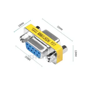 Db9 9 Pin Male to Female Serial Rs232 Adapter Coupler Gender Changer