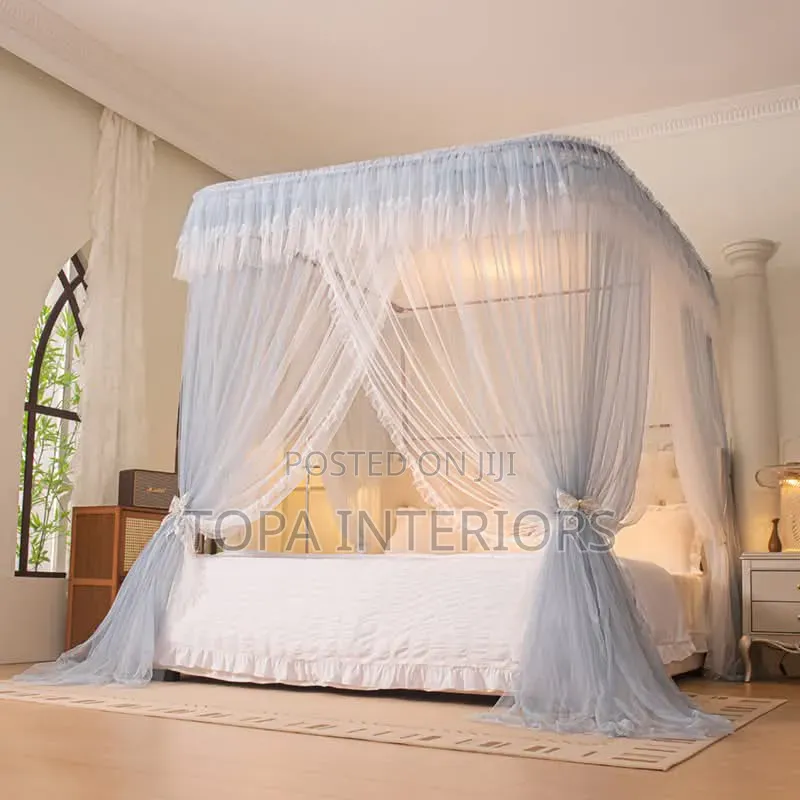 Elegant Portable Easy to Fix 4 Stand Mosquito Net With Four Stands