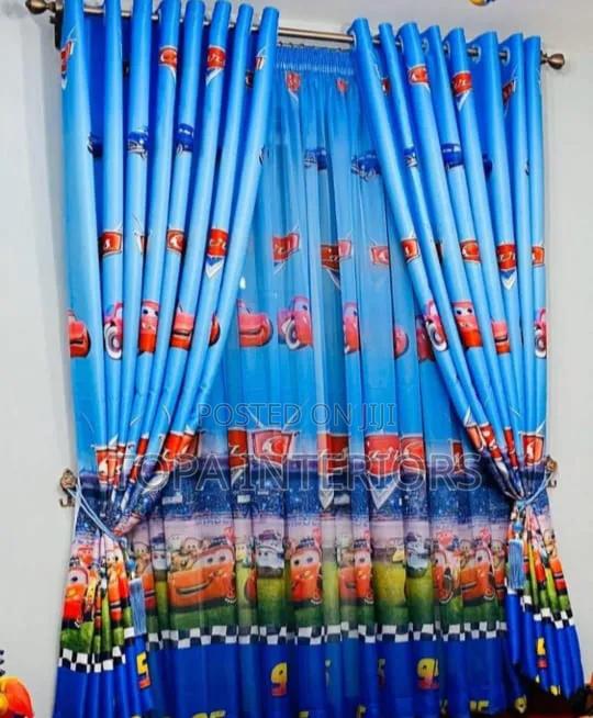 Kids Bedroom Privacy Window Curtains With Cartoon Themes