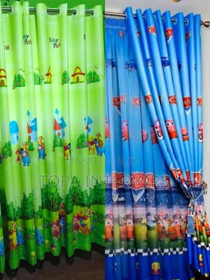 Decorative Kids Bedroom Cartoon Themed Window Curtains