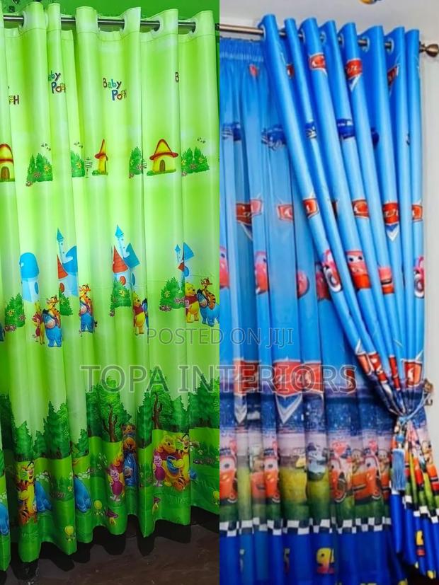 Decorative Kids Bedroom Cartoon Themed Window Curtains
