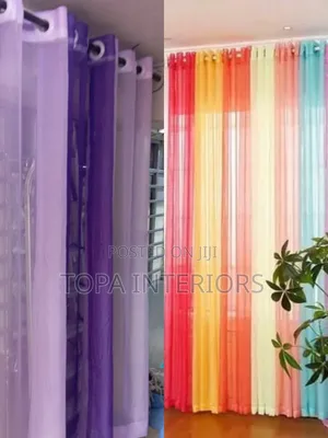 Coloured Soft Plain Sheers for House Decoration