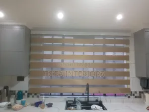 Beige Elegant Kitchen Window Roller Blinds