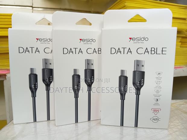 Yesido Usb to Type-C Fast Charging Data Cable 2.4a 1.2m - thumbnail 2