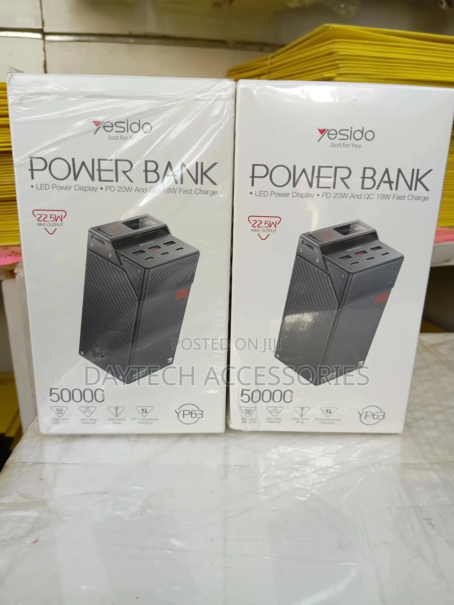 Yesido Yp63 50000mah Power Bank.