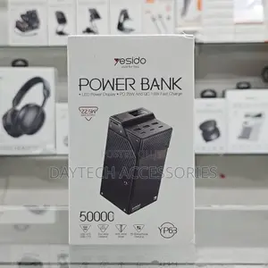 The Yesido Yp63 High-Capacity 50,000mah Power Bank.
