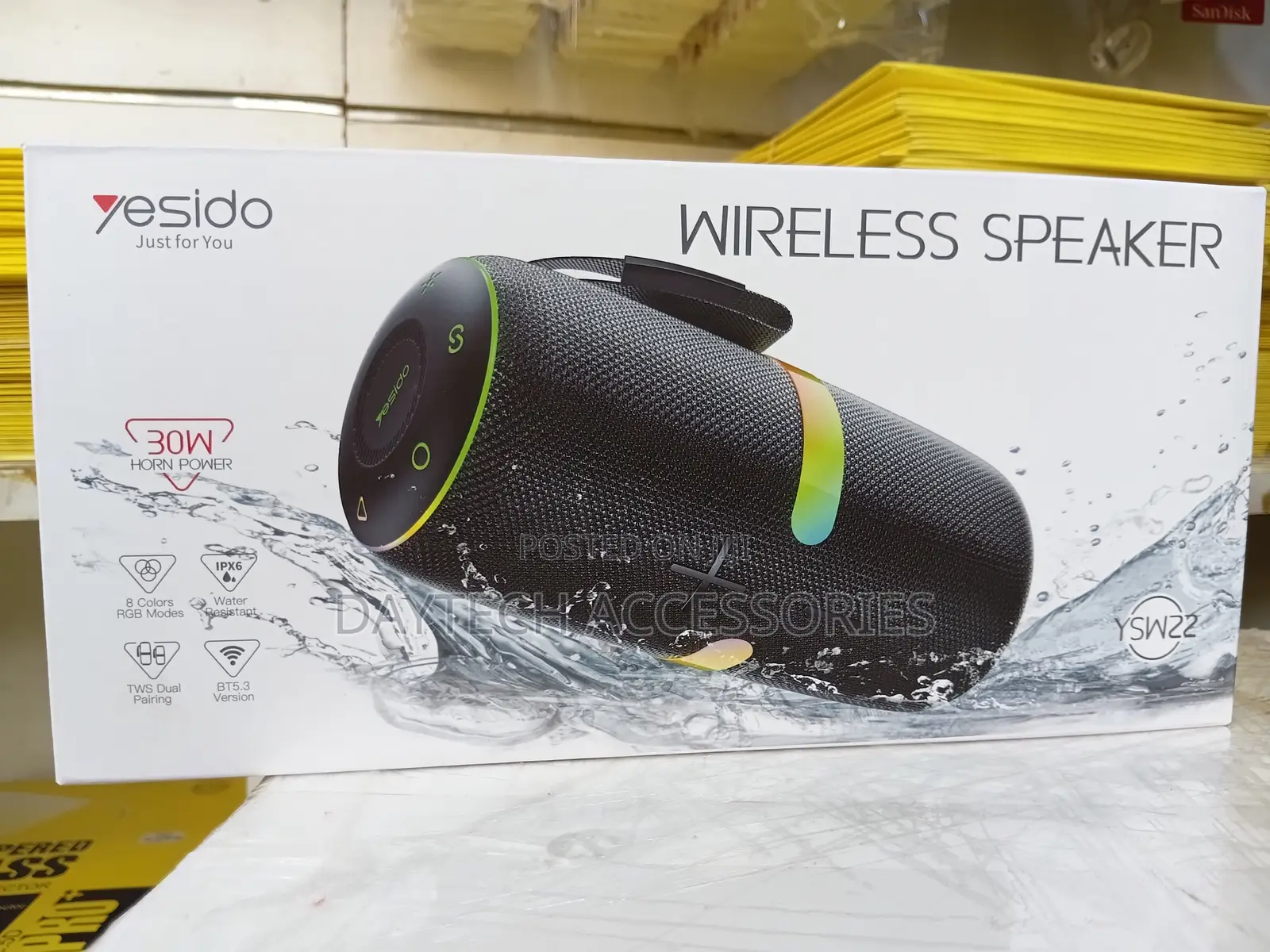 Yesido Ysw22 Waterproof Wireless Speaker (30w)