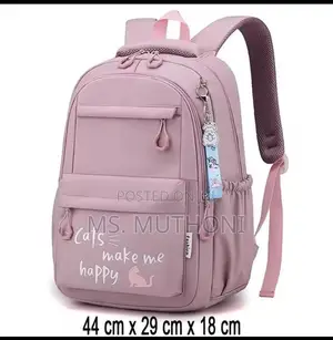 Pink Cute Girls Backpack.