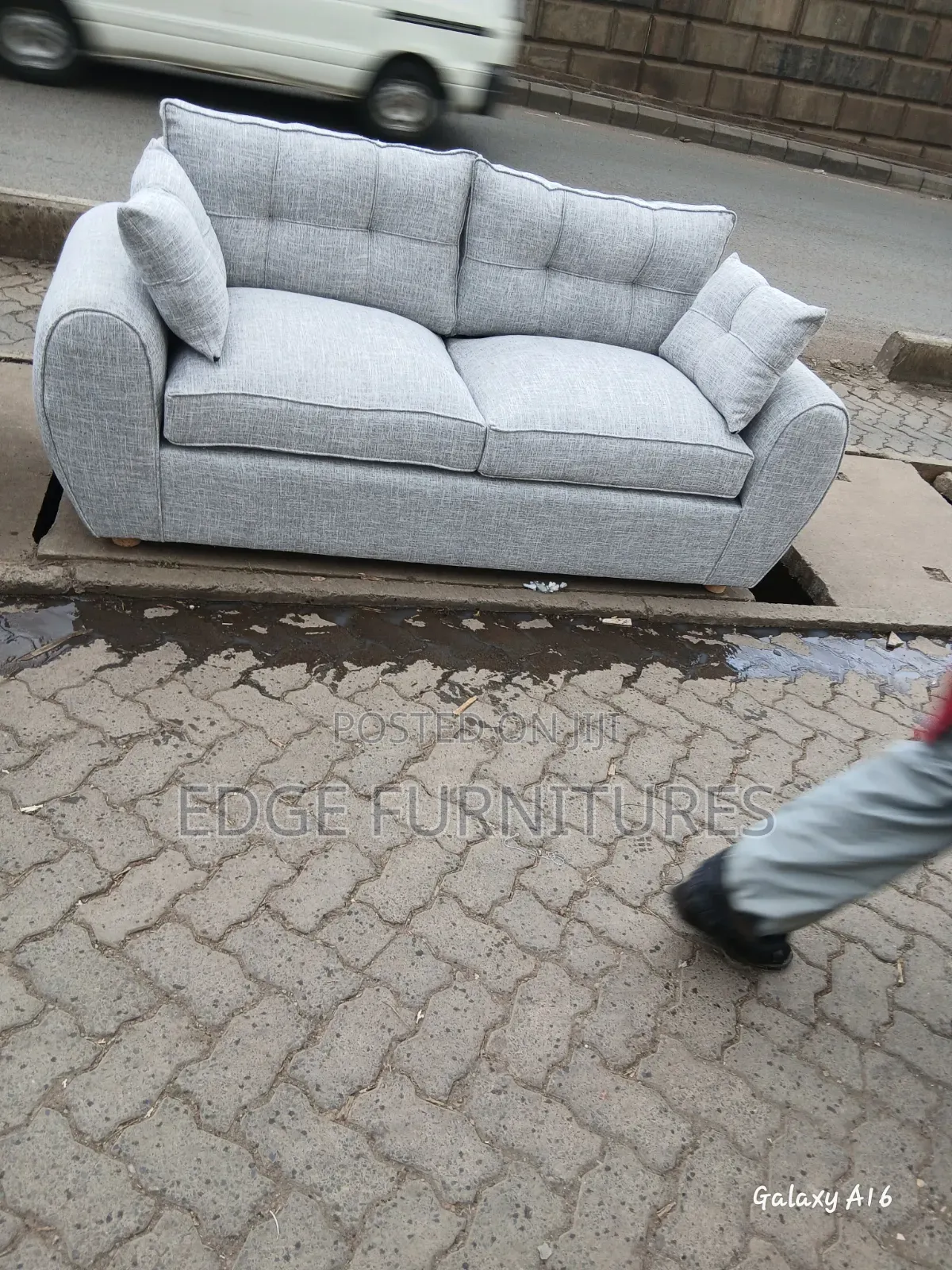 Offwhite Three Seater Sofa for Sake