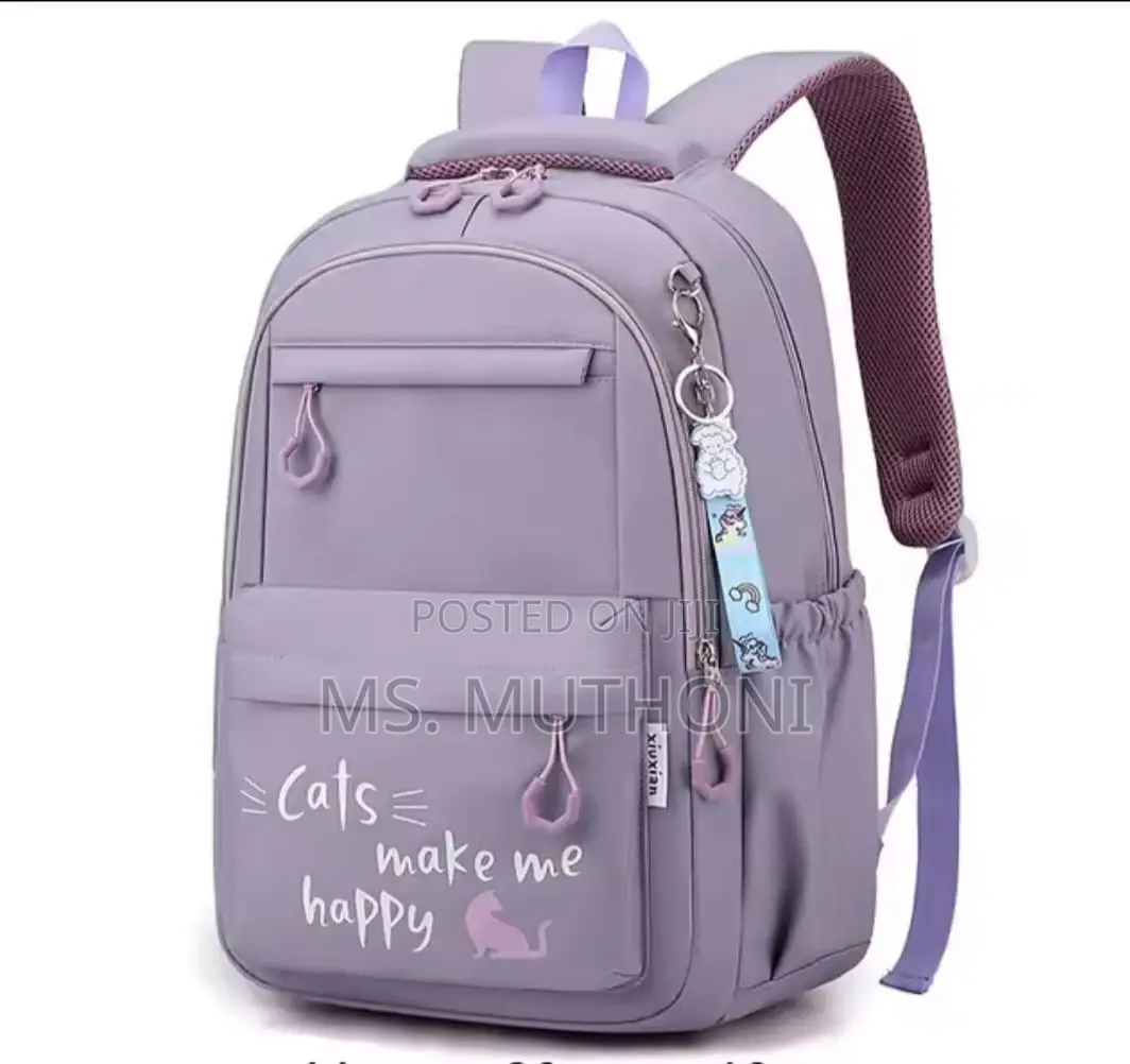 Purple Cute Girls School Backpack
