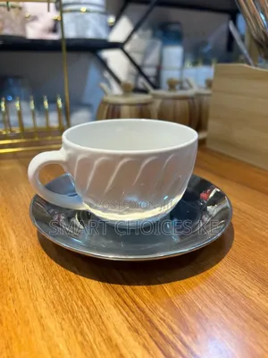 12pc Saucer Cups (Silver Saucer)