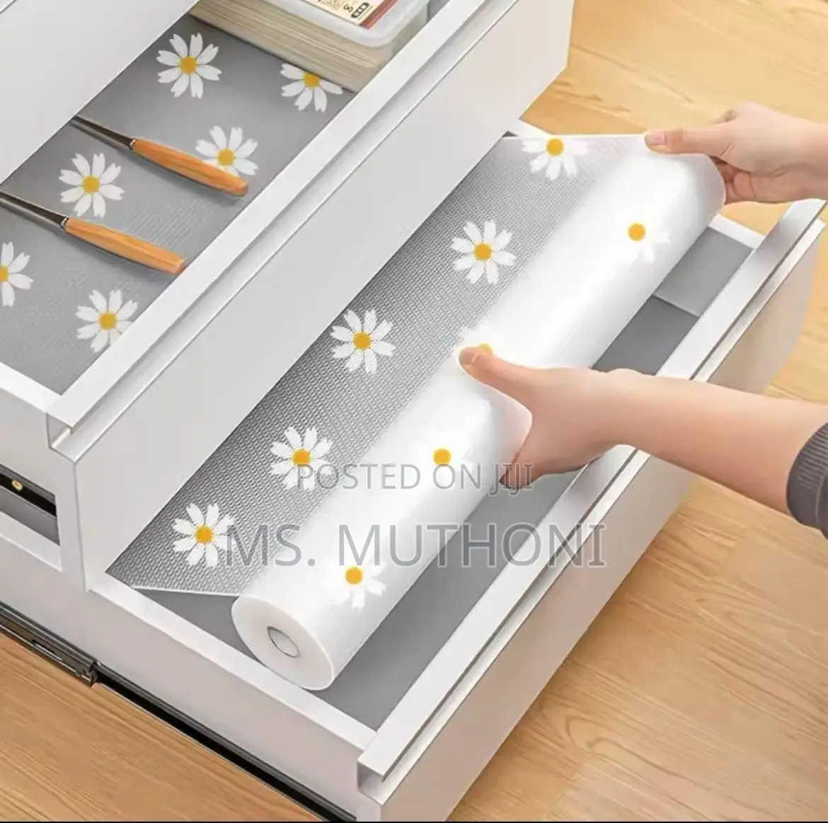 Floral Pattern Kitchen Drawer Liners