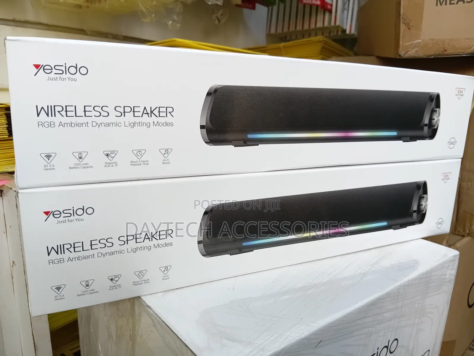 Yesido Ysw27 10w RGB Desktop Wireless Bluetooth Speaker(Black)
