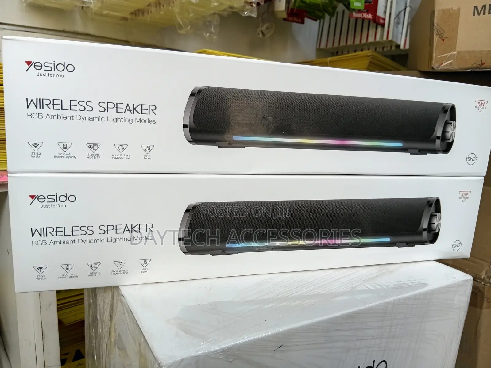 Yesido Ysw27 10w RGB Desktop Wireless Bluetooth Speaker(Black)