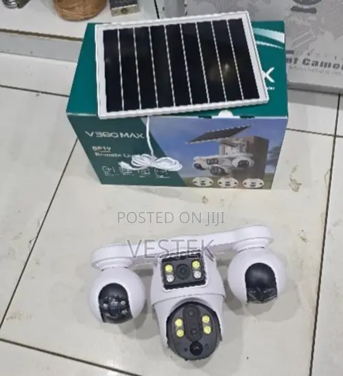 V380 Pro 4g Solar Security Camera 4 Lens PTZ Outdoor CCTV