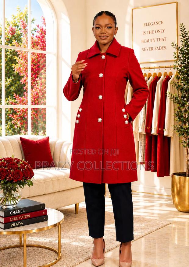 Classy Pearl Button Trench Coat - thumbnail 2