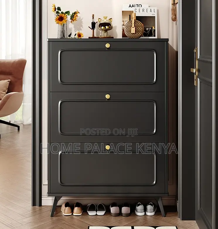 Shoe Rack: Ultra-Thin Flip Bucket Shoe Cabinet