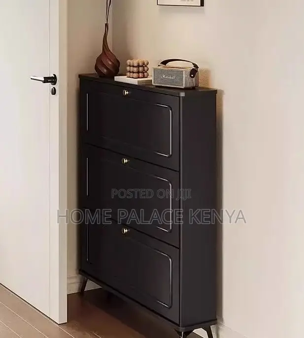 Shoe Rack: Ultra-Thin Flip Bucket Shoe Cabinet