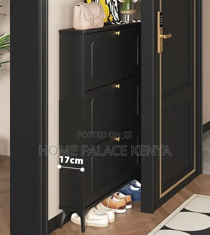 Shoe Rack: Ultra-Thin Flip Bucket Shoe Cabinet