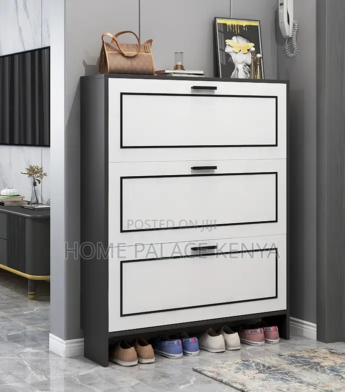 Shoe Rack: Ultra-Thin Flip Bucket Shoe Cabinet