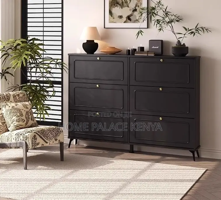 Shoe Rack: Ultra-Thin Flip Bucket Shoe Cabinet