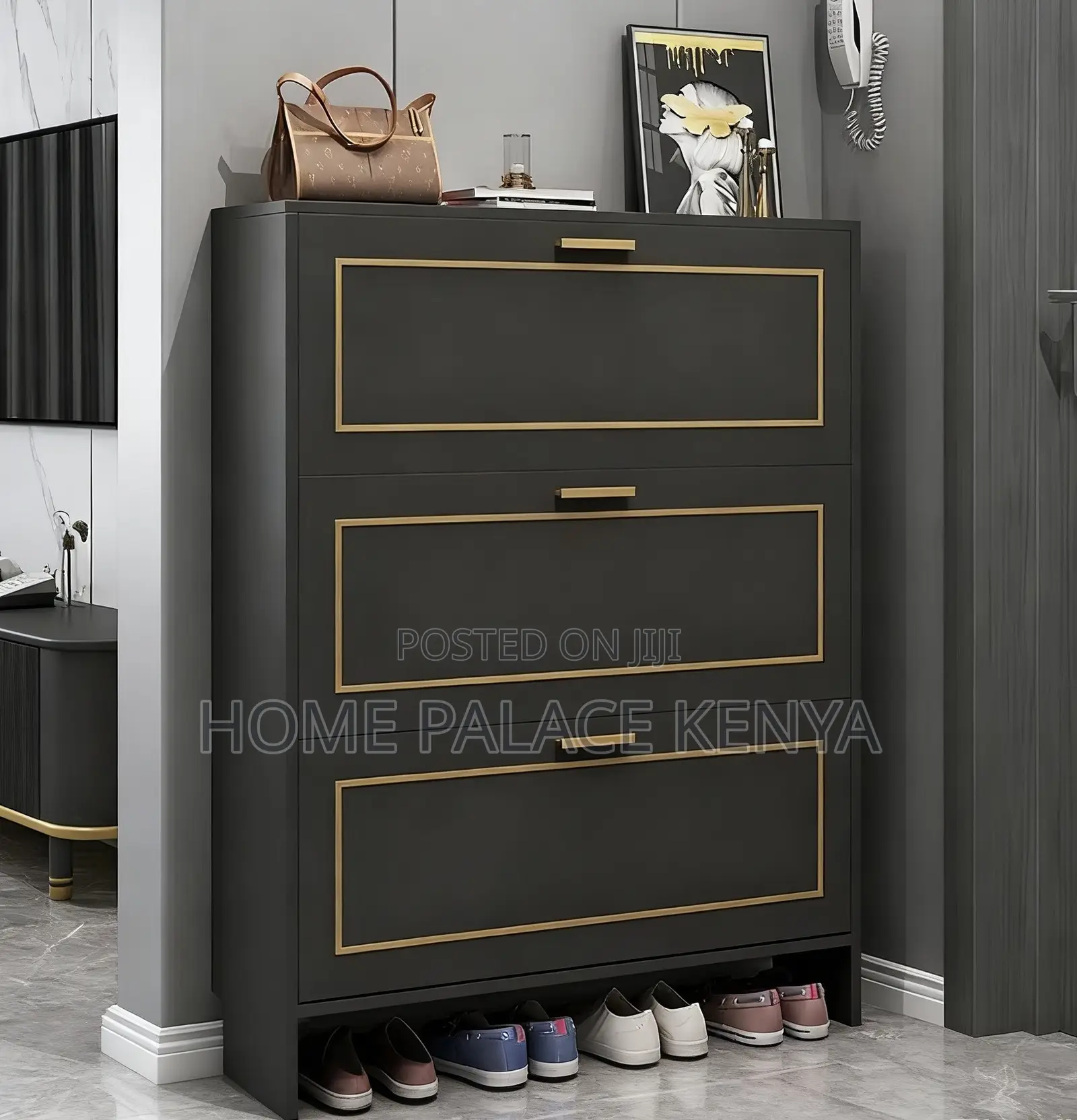 Shoe Rack: Ultra-Thin Flip Bucket Shoe Cabinet