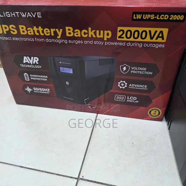 Lightwave 2000va Ups With LCD Display Pure Sine Wave Backup