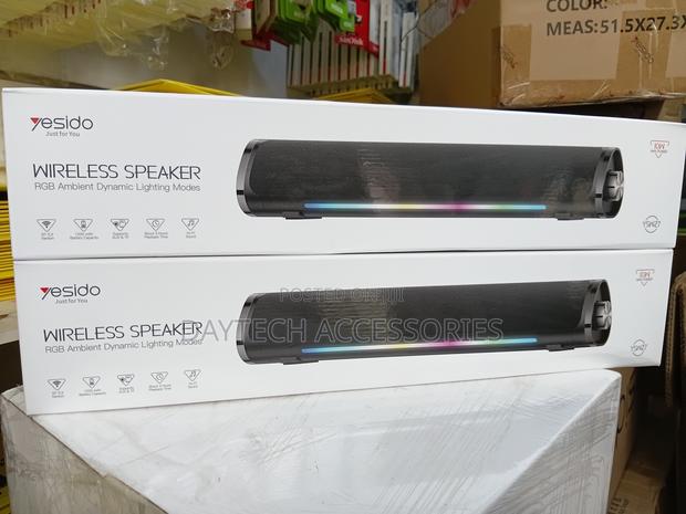 These Are Yesido Ysw27 Wireless Speakers Featuring RGB Lighting.