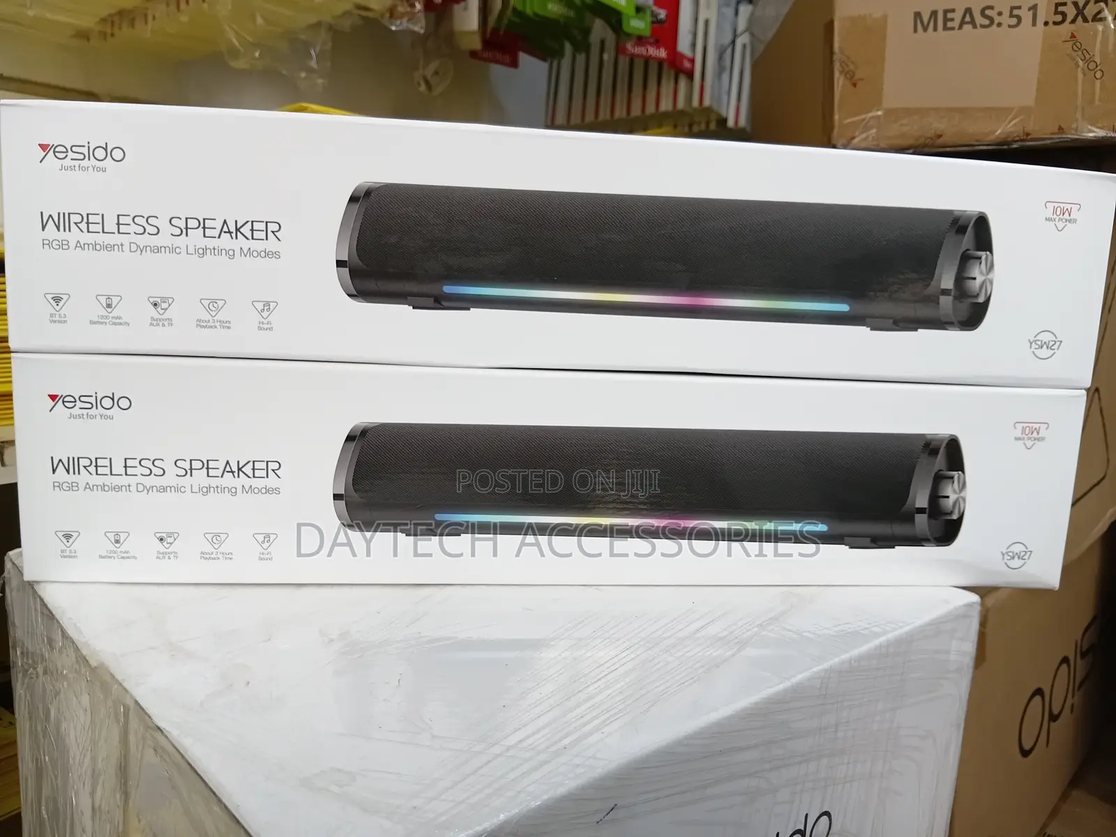 These Are Yesido Ysw27 Wireless Speakers Featuring RGB Lighting.
