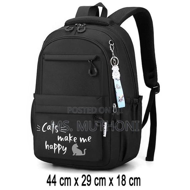 Black Cat Unisex Backpack - thumbnail 2