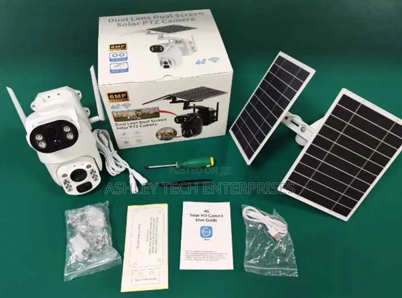 Ubox Dual Lens Solar CCTV Camera – 6mp 4g PTZ