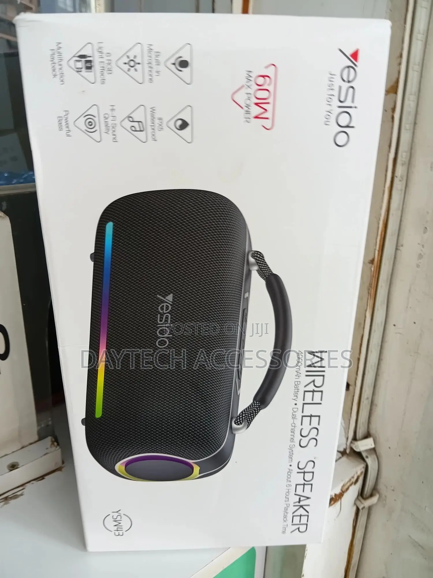 Yesido Ysw43 Wireless Speaker With 60w Power and RGB Lights.
