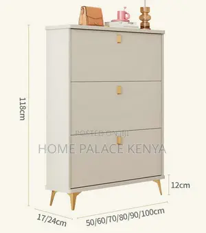 Shoe Rack: Solid Wood Flip Bucket Shoe Storage Cabinet