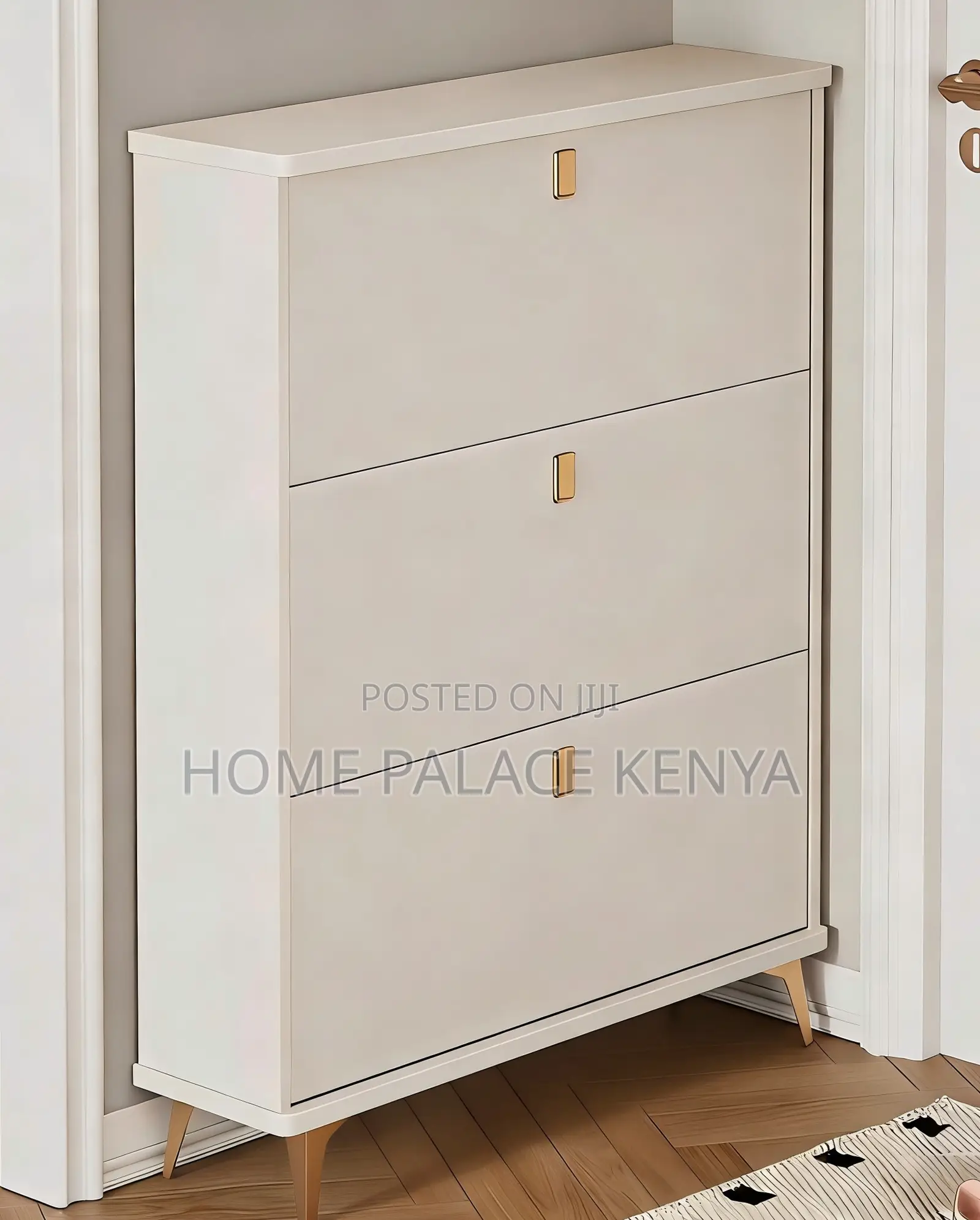 Shoe Rack: Solid Wood Flip Bucket Shoe Storage Cabinet