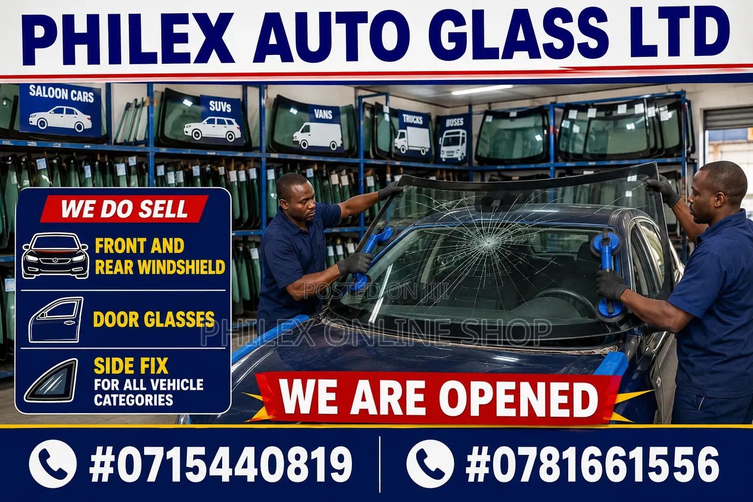 New Windscreen for Vehicle Types (We Repair Leakages,)