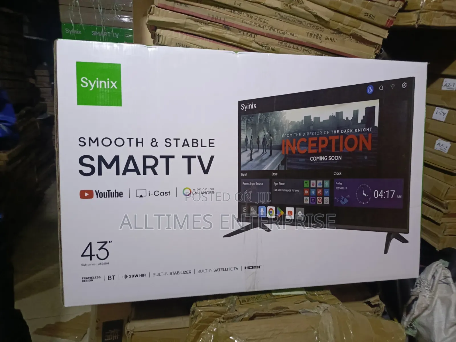Syinix 43 Inch Smart Tv - 43s65h Bluetooth Netflix Youtube
