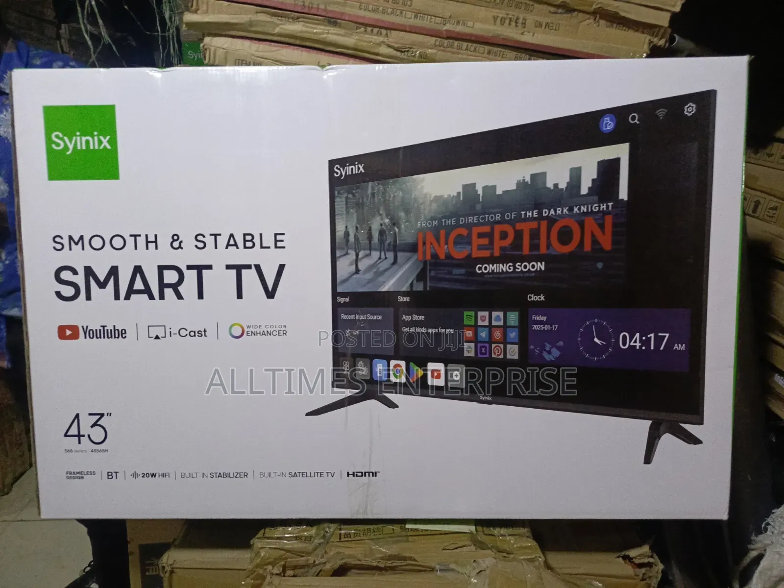 Syinix 43 Inch Smart Tv - 43s65h Bluetooth Netflix Youtube