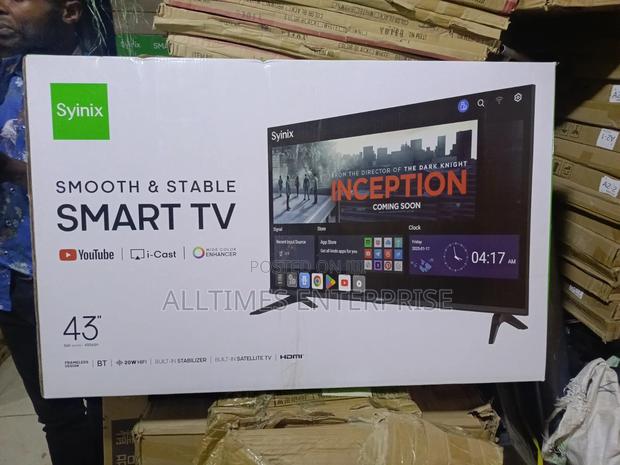 Syinix 43 Inches Smart Android Frameless Bluetooth Youtube Netflix