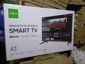 Syinix 43 Inches Smart Android Frameless Bluetooth Youtube Netflix