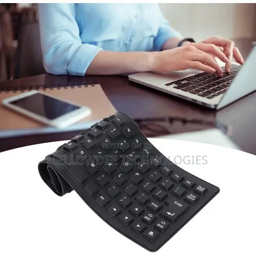 Silicone Keyboard - Usb Wired, 85 Keys, Waterproof, Black