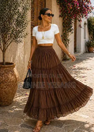 Elegant Chiffon Maxi Skirt
