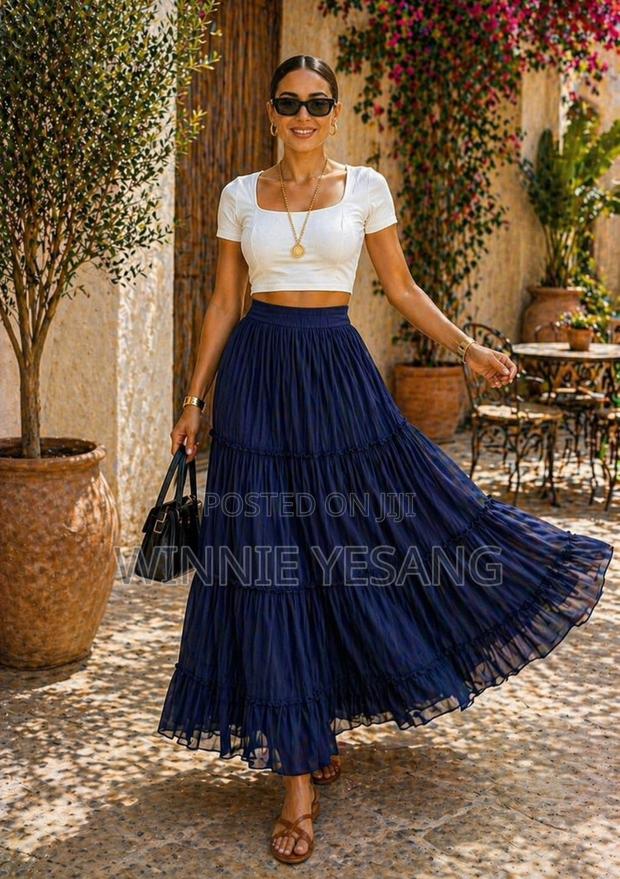 Elegant Chiffon Maxi Skirt - thumbnail 2
