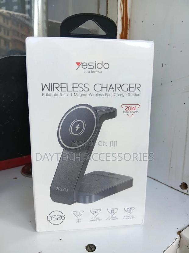 Yesido Ds26 15w 3-in-1 Magnetic Wireless Charging Station.