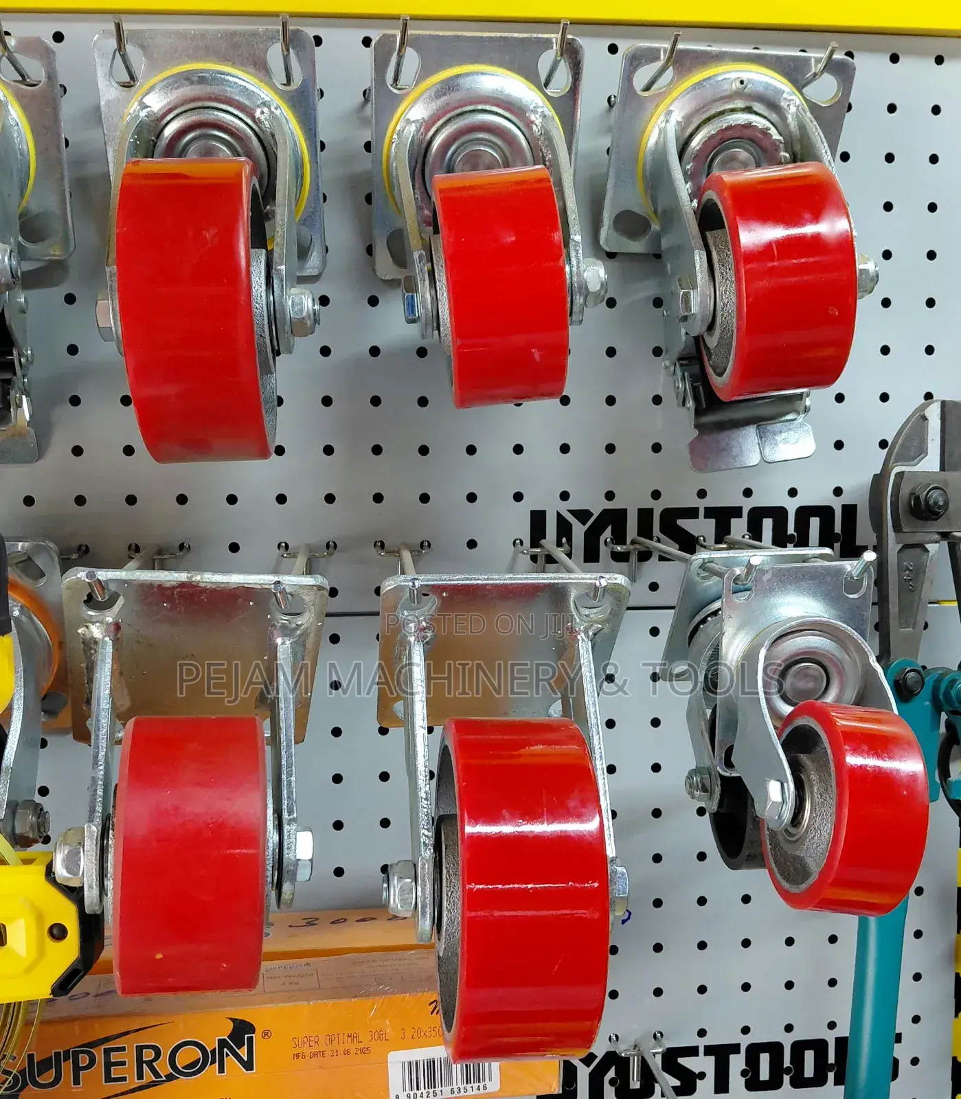 Pu Red Swivel Castor Wheels